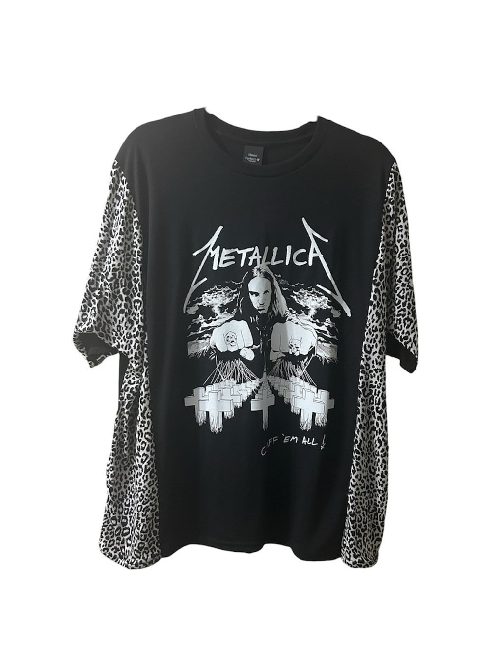 upcycled Metallic tee L/XL
